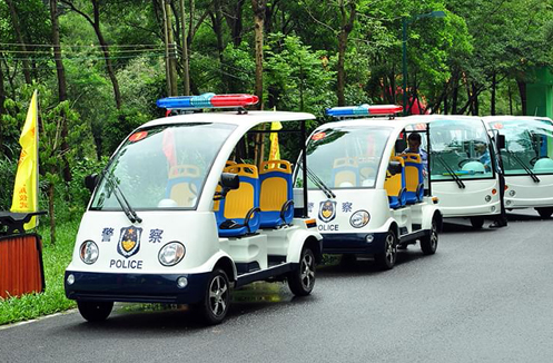 Pequeño coche patrulla eléctrico para hacer cumplir la ley, bienvenido a personalizar